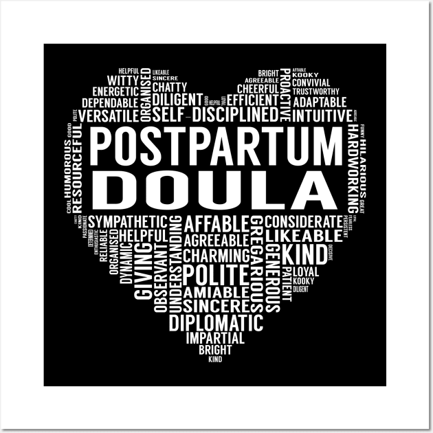 Postpartum Doula Heart Wall Art by LotusTee